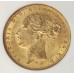 AUSTRALIA 1873 . ONE 1 SOVEREIGN . MELBOURNE . GOLD . SLABBED